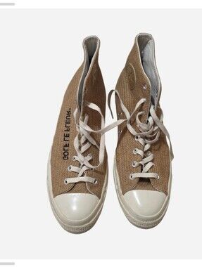 Golf Le Fleur Canvas High-Top Sneakers in Tan Men's sz. 12, Women's sz. 14
